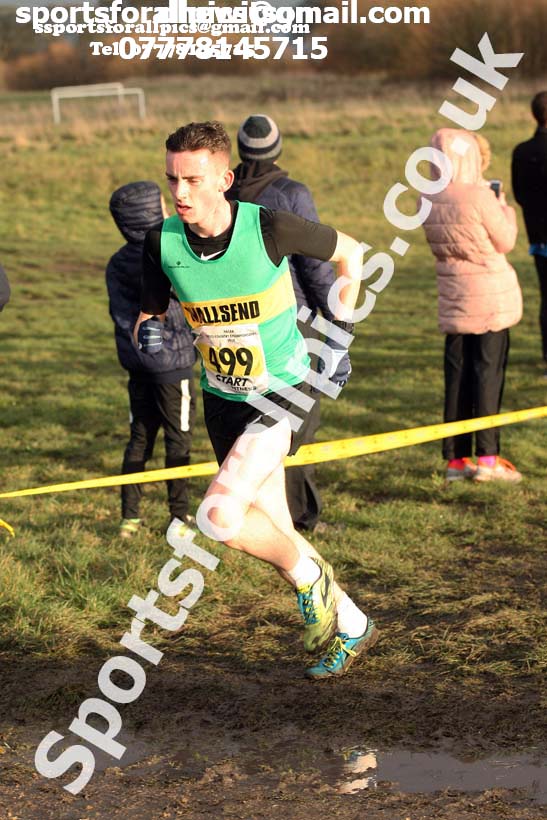 Mens under-17s North Eastern Cross Country, 2018 Northern Cross Country Champs., Wrekenton, Gateshead. Photo:  David T. Hewitson/Sports for All Pics